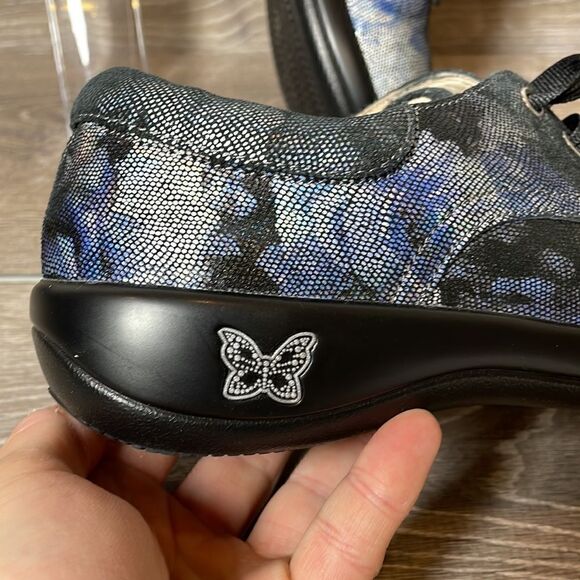 Alegria Kimi PRO Stone Roses Womens Sz 6-6.5/EU 36M Leather Metallic Floral Shoe - Picture 11 of 12